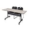 Kobe Rectangle FlipTop Table, 60" W, 29" H, Laminate Top, Maple MKFTM6024PL44BK - alternate 1